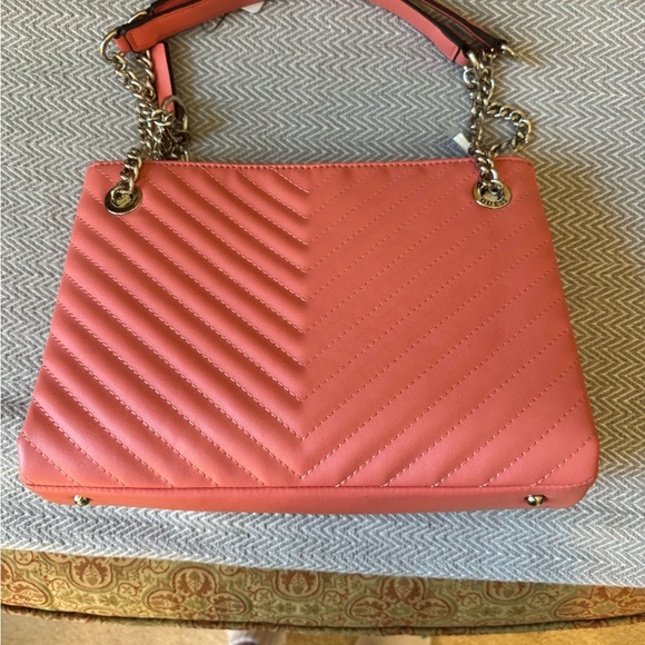 626-RITT Guess Shoulder Coral Blakely Status Luxe NWT Gold Hardware Satchel - Picture 11 of 16